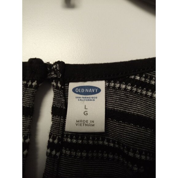 Old Navy Women's Black and White Striped Tank Top Romper with Pockets Si… - Picture 7 of 8